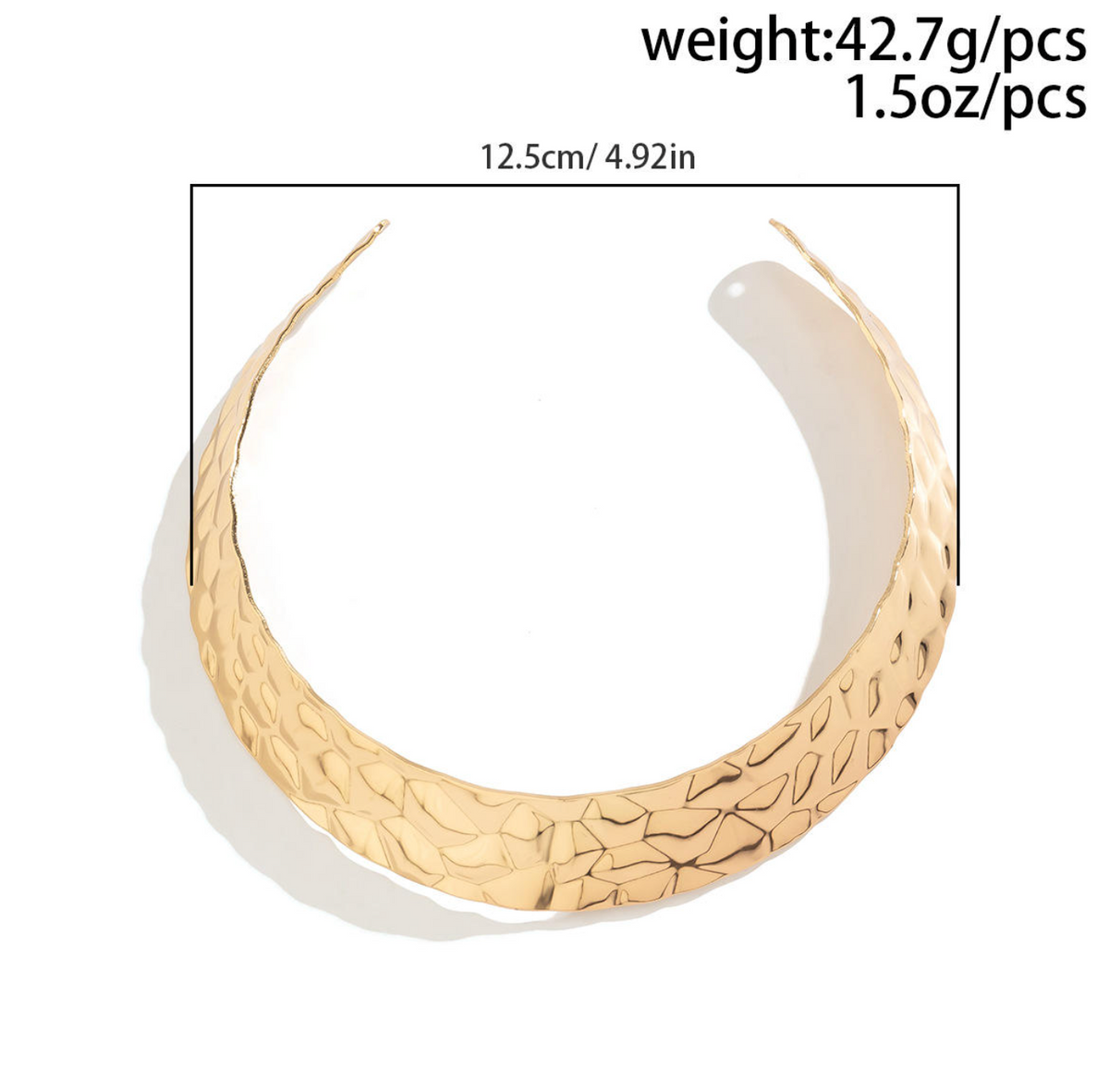 Luxury Statement Collar Necklace for Women – Exaggerated Gold-Tone
