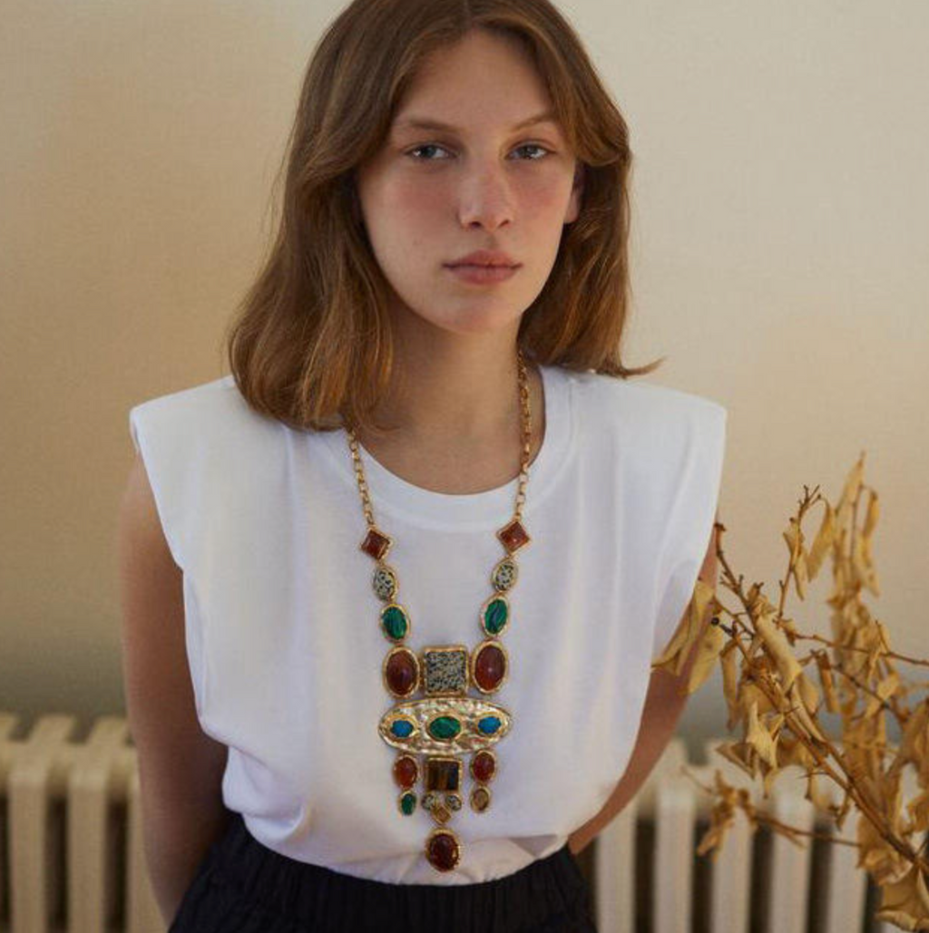 Vintage Exaggerated Statement Necklace for Women – Bold Retro Glamour & Timeless Elegance