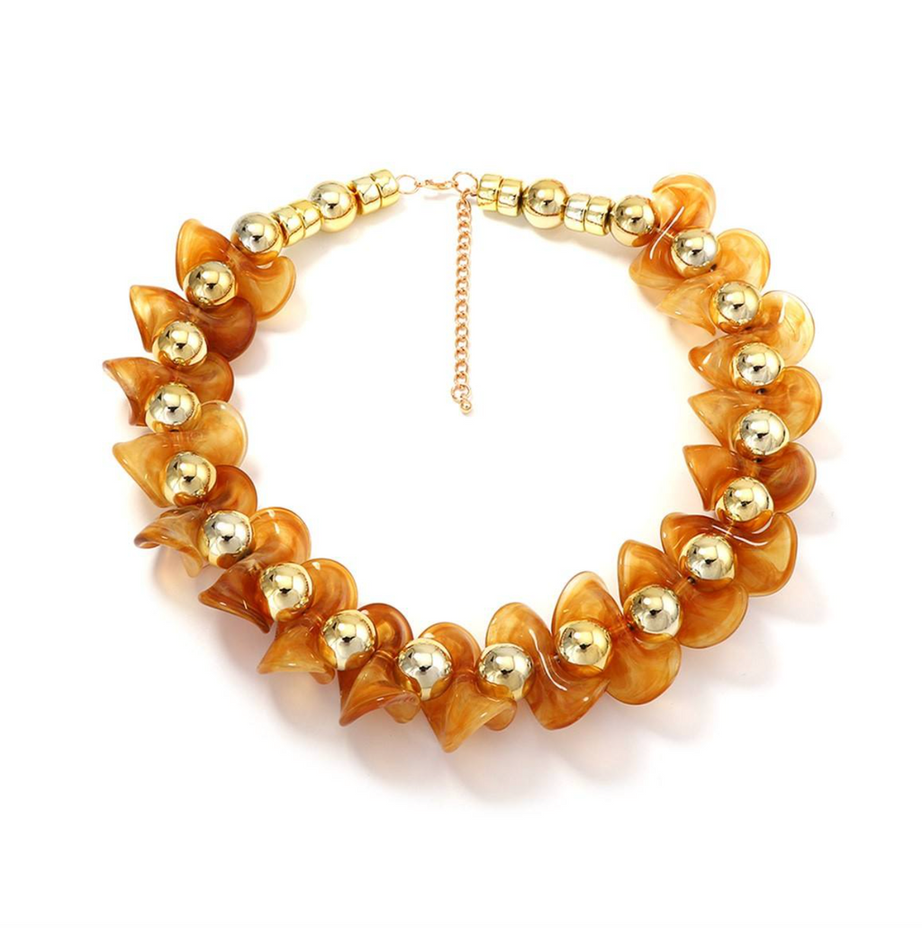 Creative Geometric Beaded Necklace for Women – Trendy Modern Statement Jewelry
