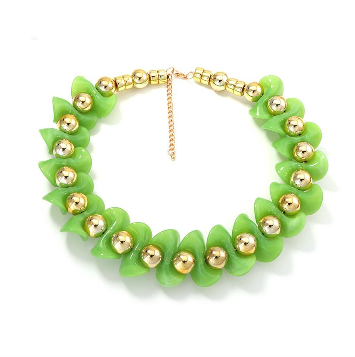Creative Geometric Beaded Necklace for Women – Trendy Modern Statement Jewelry
