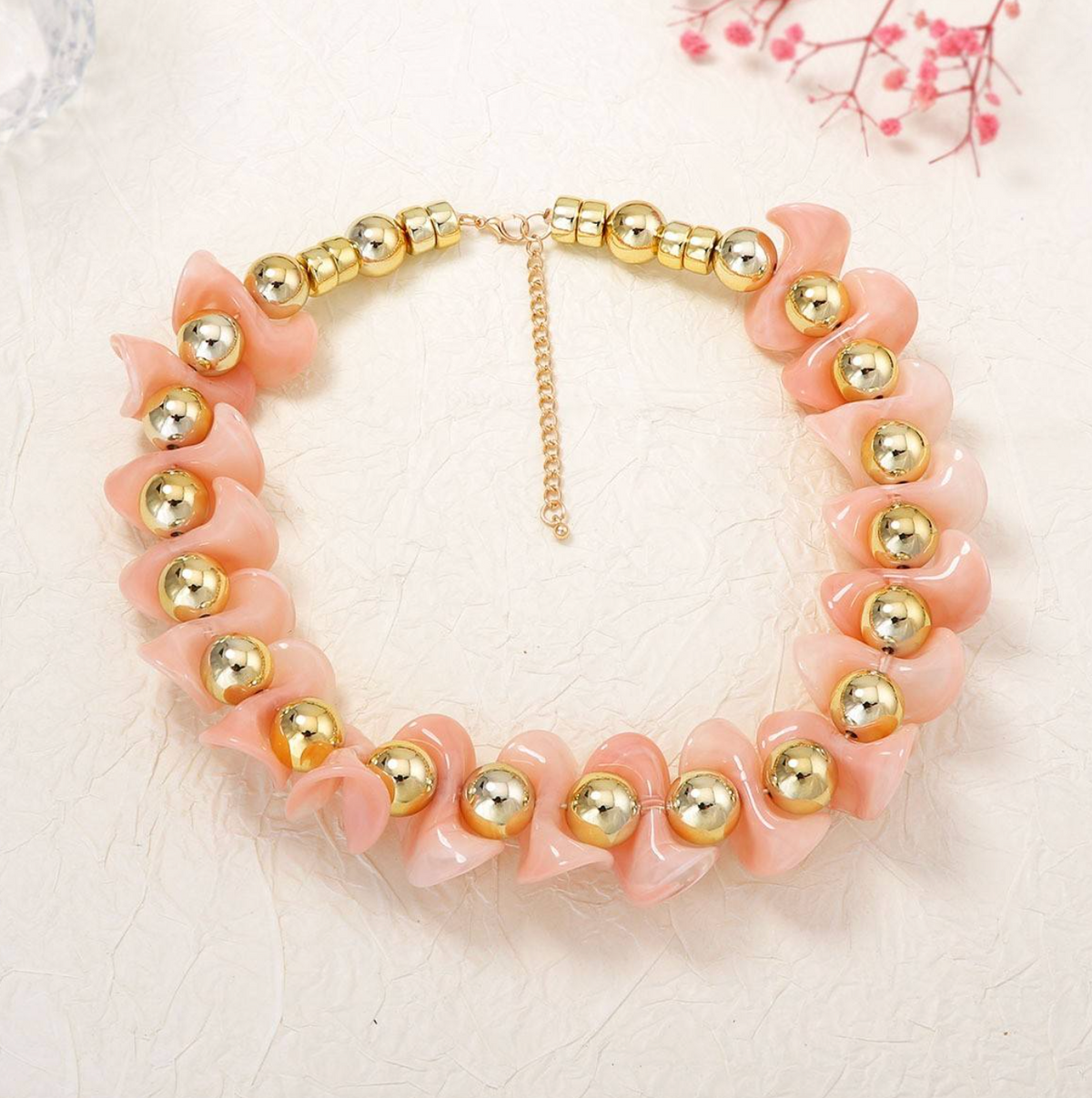 Creative Geometric Beaded Necklace for Women – Trendy Modern Statement Jewelry
