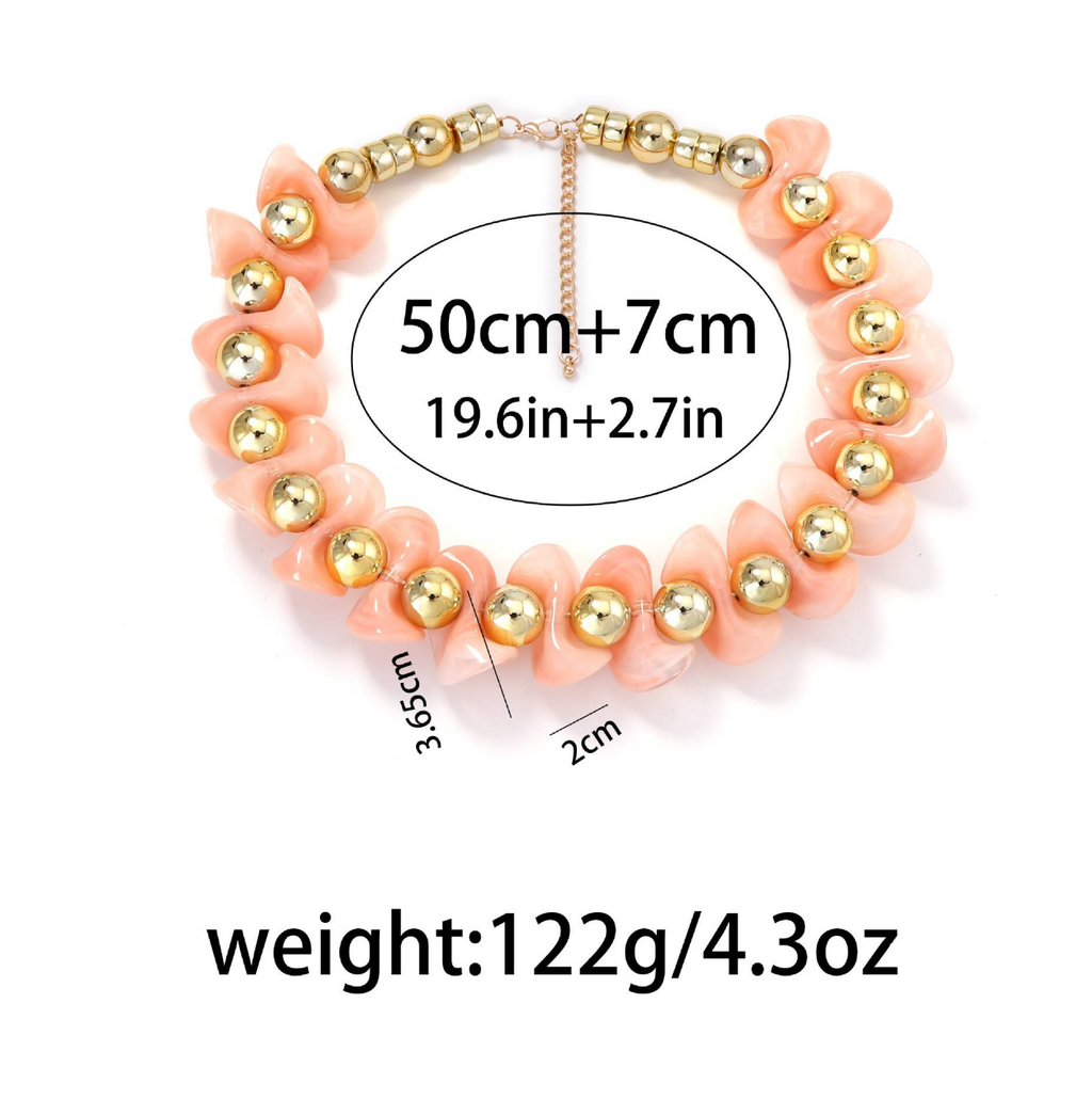 Creative Geometric Beaded Necklace for Women – Trendy Modern Statement Jewelry